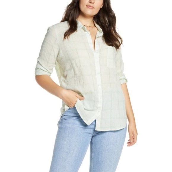 Treasure & Bond Plaid Boyfriend Shirt - Picture 4 of 7